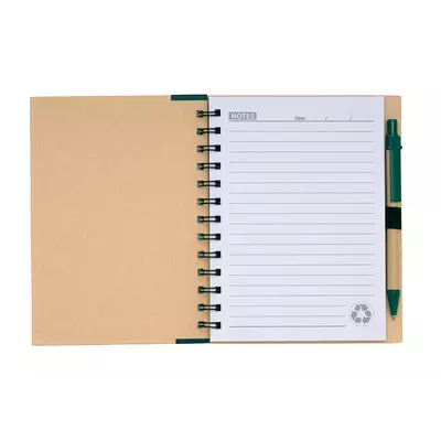 Еко бележник с твърди корици и химикалка
