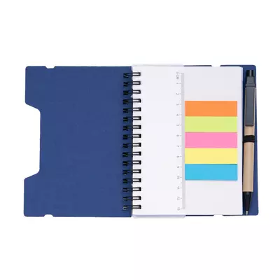 Еко бележник с линийка, индекси и химикалка