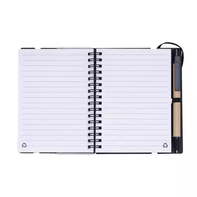 Еко бележник с линийка, индекси и химикалка