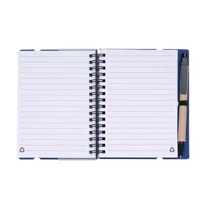 Еко бележник с линийка, индекси и химикалка