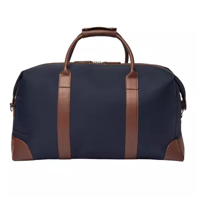 Travel bag Button Navy & Brown
