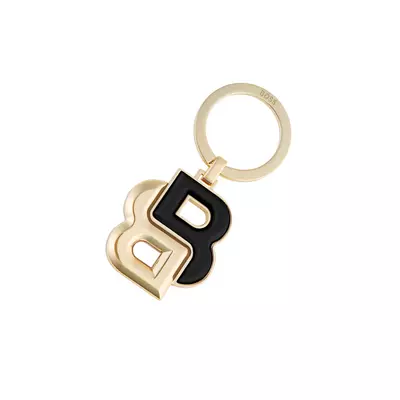 Метален ключодържател Double B Black & Gold
