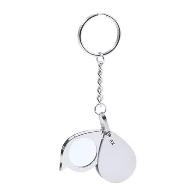 Метален ключодържател с лупа