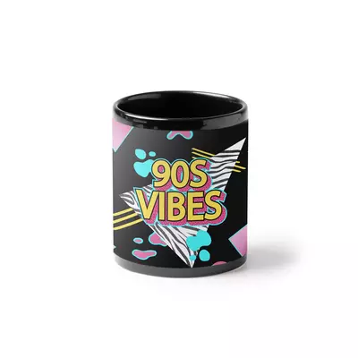 Black ceramic mug 350 ml.