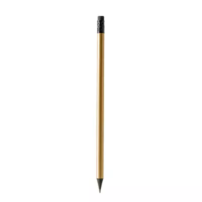 Black wooden pencil with an eraser