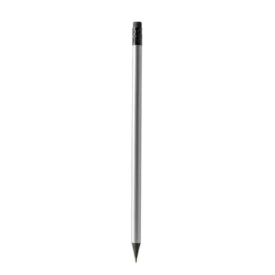Black wooden pencil with an eraser