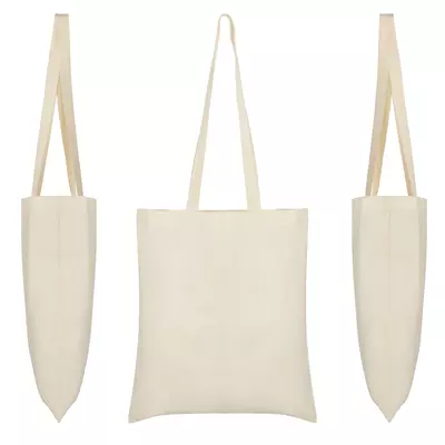 Cotton shopping bag 140 g / m² with long handles