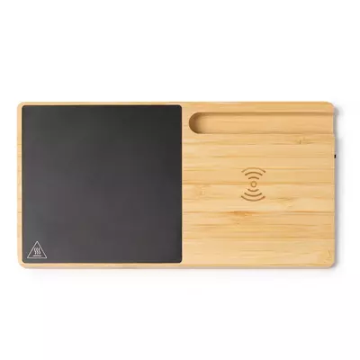 Подложка за чаша с безжично зарядно и стойка за телефон