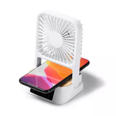 Desktop fan with a wireless charger 15W