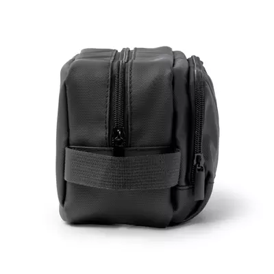 Eco-leather toiletry bag with two compartments