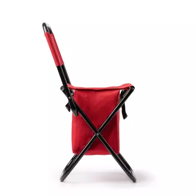Folding camping chair with insulated compartment