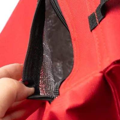 Folding camping chair with insulated compartment