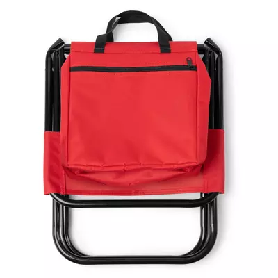 Folding camping chair with insulated compartment