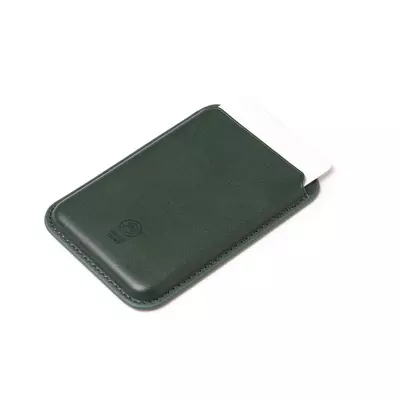 Leather card case with magnet for phone