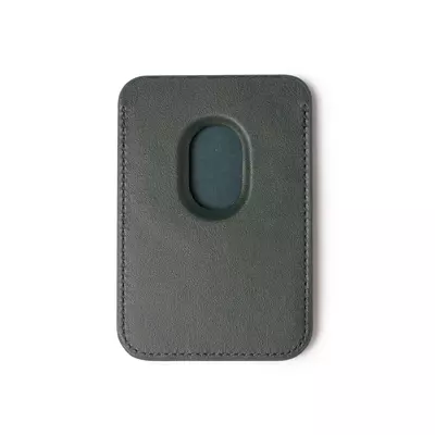 Leather card case with magnet for phone