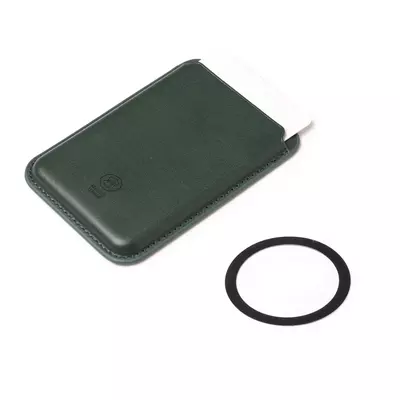 Leather card case with magnet for phone