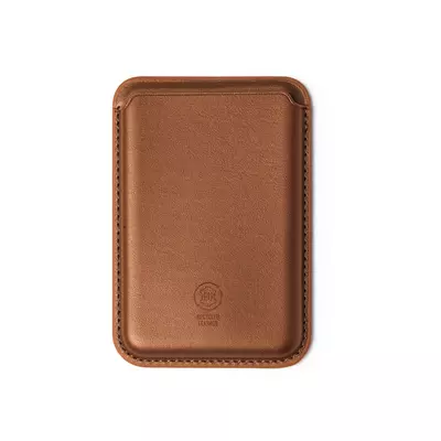 Leather card case with magnet for phone
