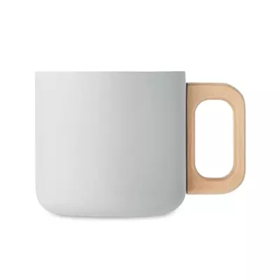 Double wall mug with a wooden handle 350 ml