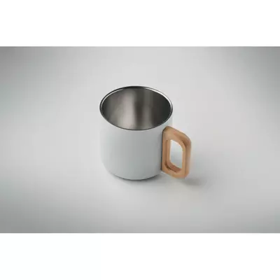 Double wall mug with a wooden handle 350 ml