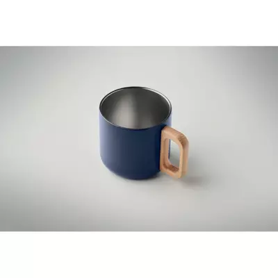Double wall mug with a wooden handle 350 ml