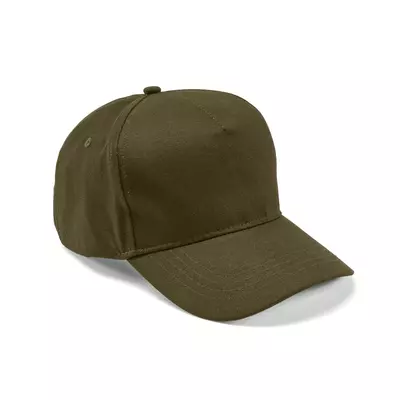 Baseball cap 5 panels with an adjustable metal buckle