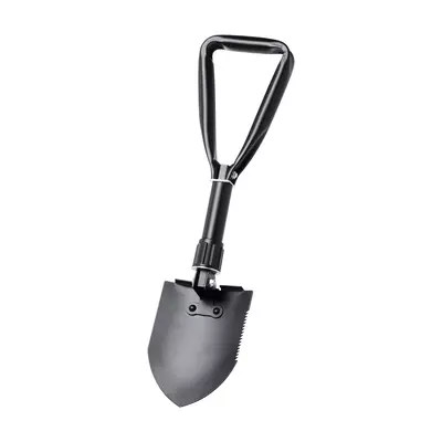 Folding metal shovel