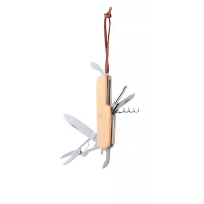 Multifunctional knife with a bamboo handle