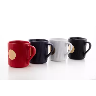 Керамична чаша с месингова плоча за гравиране 330 ml