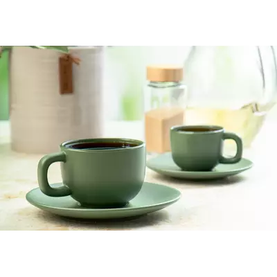 Комплект чаши за капучино с чинийки