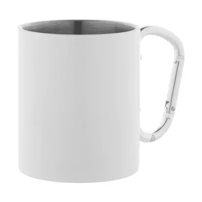 Двустенна чаша с дръжка карабинер за сублимация