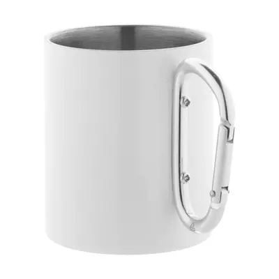 Двустенна чаша с дръжка карабинер за сублимация