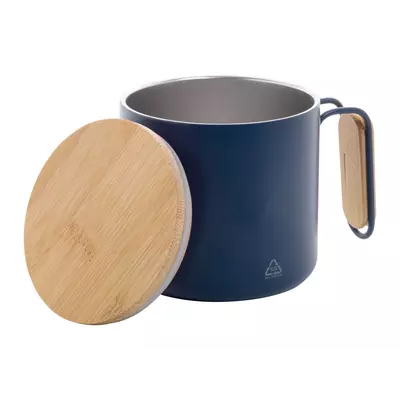 Steel thermomug with a bamboo lid 300 ml