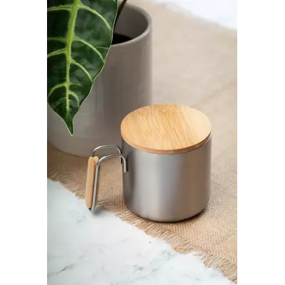 Стоманена термочаша с бамбуков капак 300 ml