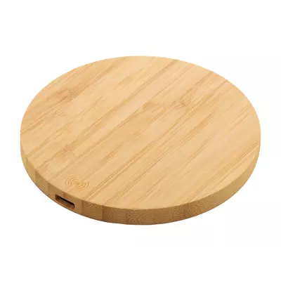 Безжично зарядно от бамбук 15W