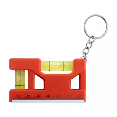 Multifunctional keychain with a ruler and dual levels