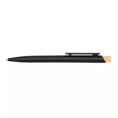 Corfu - plastic ball pen with bamboo button