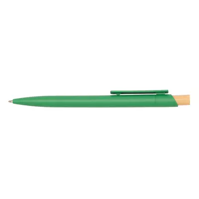 Corfu - plastic ball pen with bamboo button