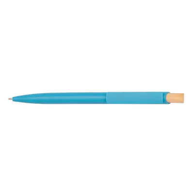 Corfu - plastic ball pen with bamboo button