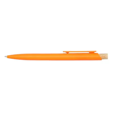 Corfu - plastic ball pen with bamboo button