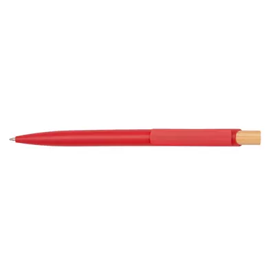 Corfu - plastic ball pen with bamboo button