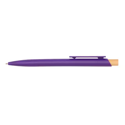 Corfu - plastic ball pen with bamboo button