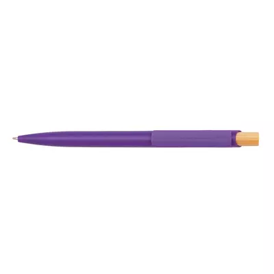 Corfu - plastic ball pen with bamboo button