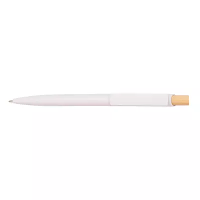 Corfu - plastic ball pen with bamboo button