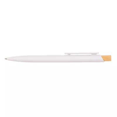 Corfu - plastic ball pen with bamboo button