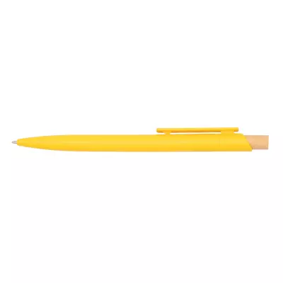 Corfu - plastic ball pen with bamboo button