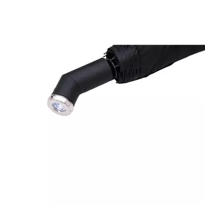 Windproof folding umbrella with flashlight