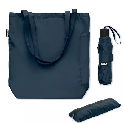 Windproof foldable umbrella set with a bag