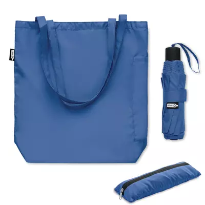 Windproof foldable umbrella set with a bag