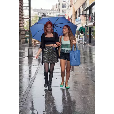 Windproof foldable umbrella set with a bag