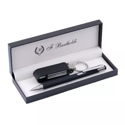 Комплект метална химикалка и кожено USB 32GB